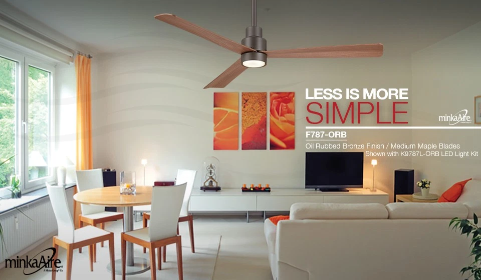 Simple - Outdoor Ceiling Fan in Transitional Style - 12.75 inches tall by 52 - Image 2 of 4