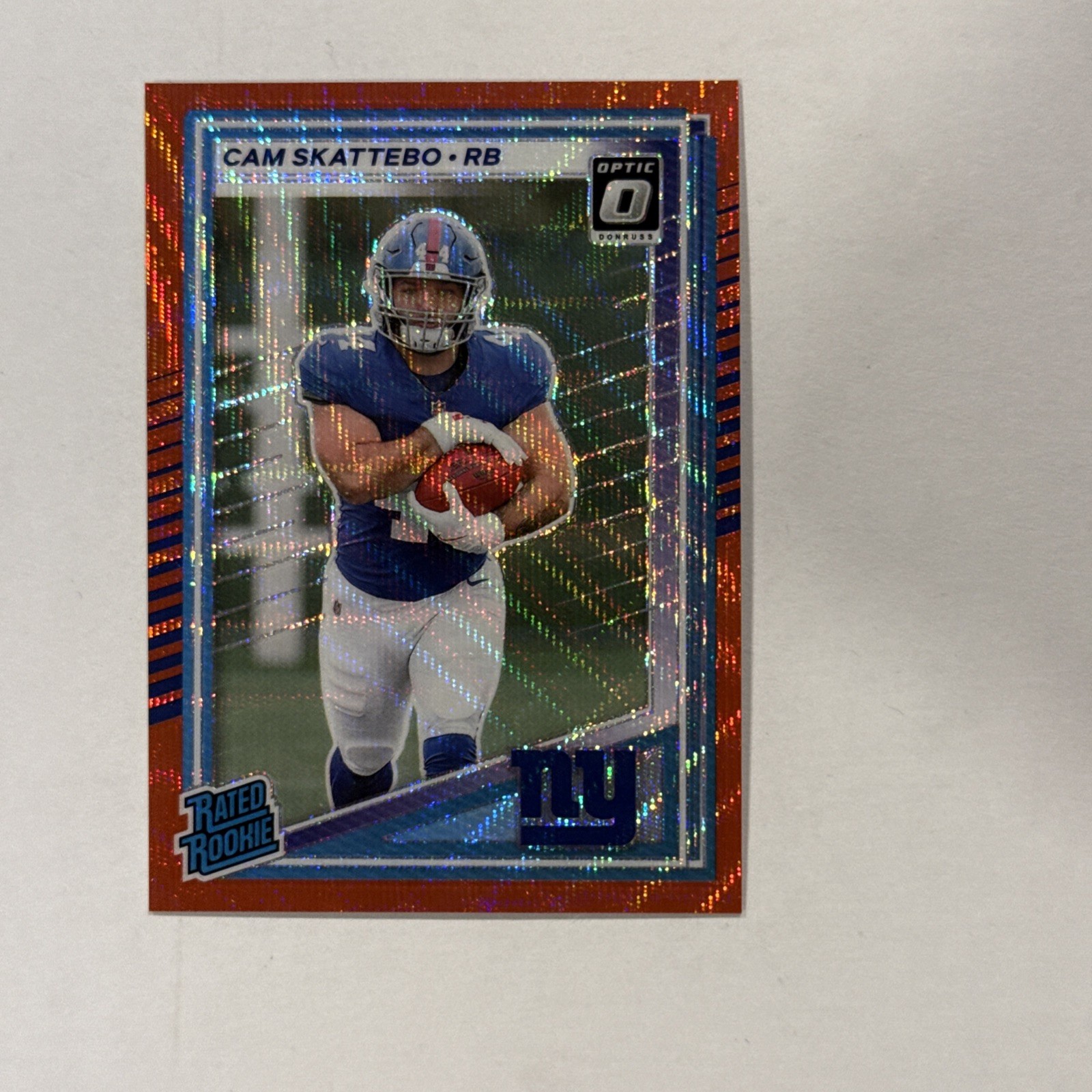 2025 Donruss Cam Skattebo Optic Preview Red Wave Rated Rookie #302 (RC)