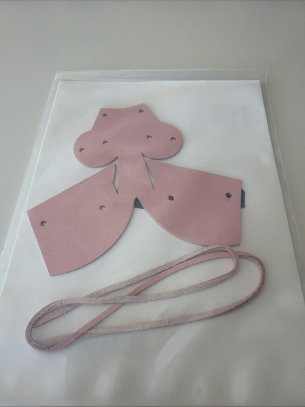 Hermes horse head DIY leather charm, Pink