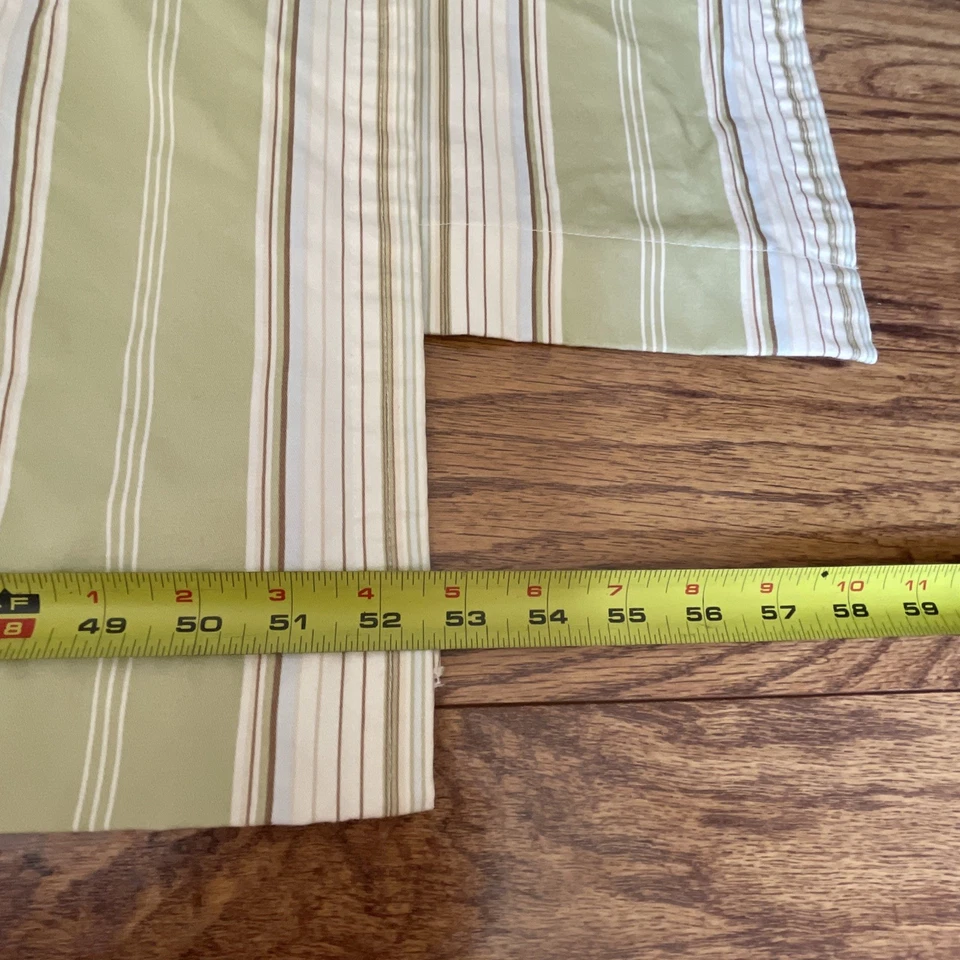 Cortinas WAVERLY 2 Paneles Forrados Rayas "Down The Lane" 65 x 52 Granja Campo Foto 4 de 4