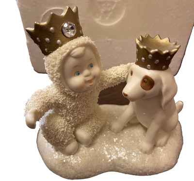 Dept. 56 Snowbabies, Snow Dream ROYAL FRIENDS  Boy & Dog Mint Condition