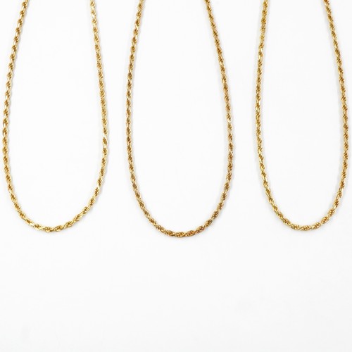 Set of 6 Gold Toned 925 Sterling Silver 4mm Rope Chain 20in Necklaces (135g) - Picture 5 of 14