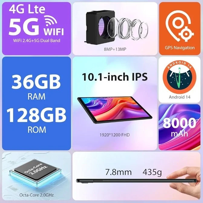 LINROM Tablet 10 Inch - Image 3 of 4