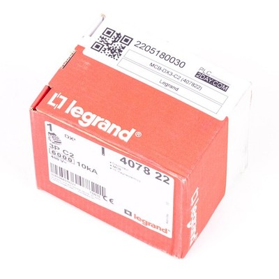LEGRAND MCB DX3 3P C2 (407822), Miniature Circuit Breaker DX3 3P C2 6000A/10K...