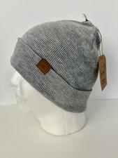 Light Gray Merino Wool Beanie Adult Size Brand New with Tags - Free Shipping 