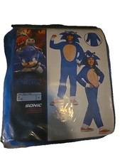 Sonic The Hedgehog Child Costume Size M Medium 7-8 Hooded Jumpsuit New Licensed