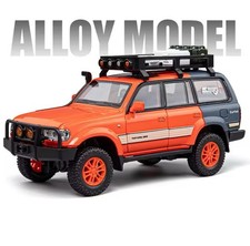 1/24 Toyota Land Cruiser Series 80 Alloy Car Model Diecast Metal Orange