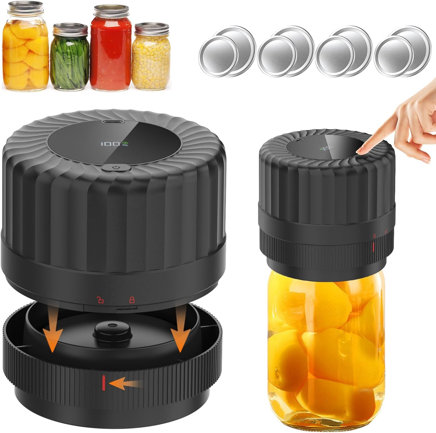Kit Sigillatura Sottovuoto Barattoli Mason - Design Elegante e Potente