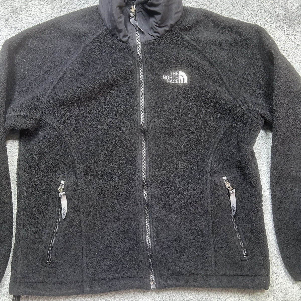 Vintage The North Face Fleece Jacket Men's S Black Full Zip