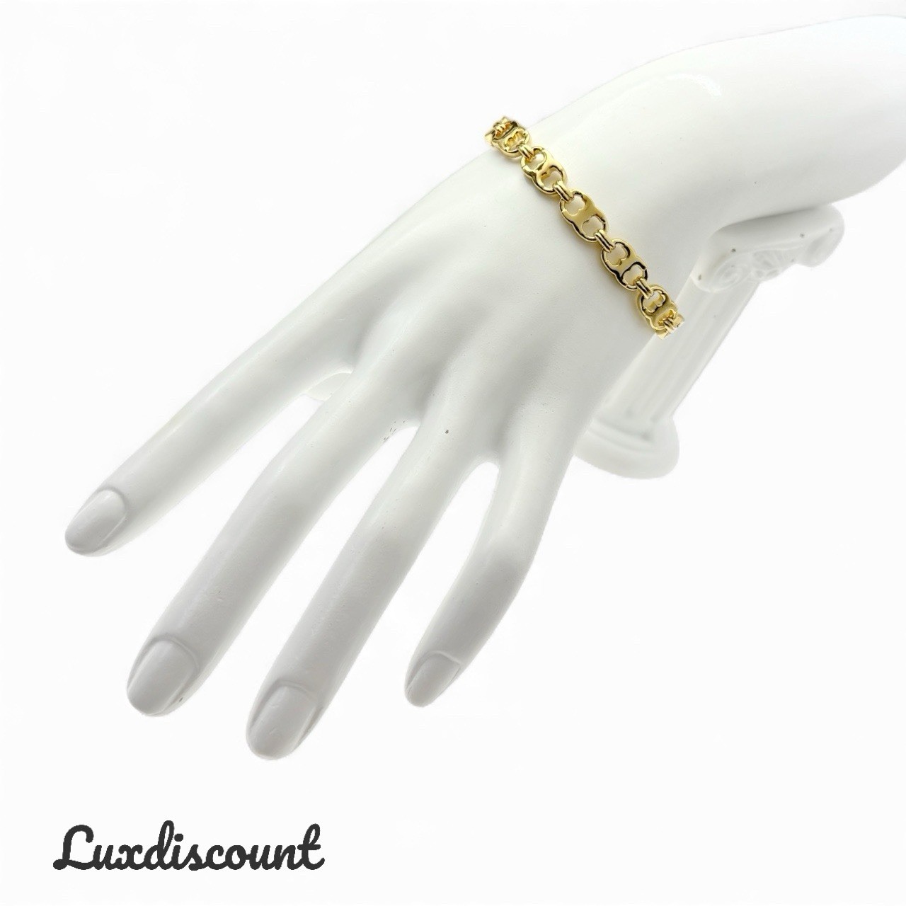 Tory Burch Gold Gemini Link Cuff Bracelet. thumbnail 4
