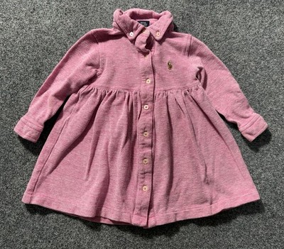 ralph lauren oxford dress pink Polo Ralph Lauren Girls' Eyelet Cotton Mesh Dress & Bloomer - Baby - Pink