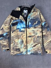 Burton Men  s Dry Ride Snowboarding Skiing Hooded Jacket Size Small Marble Print