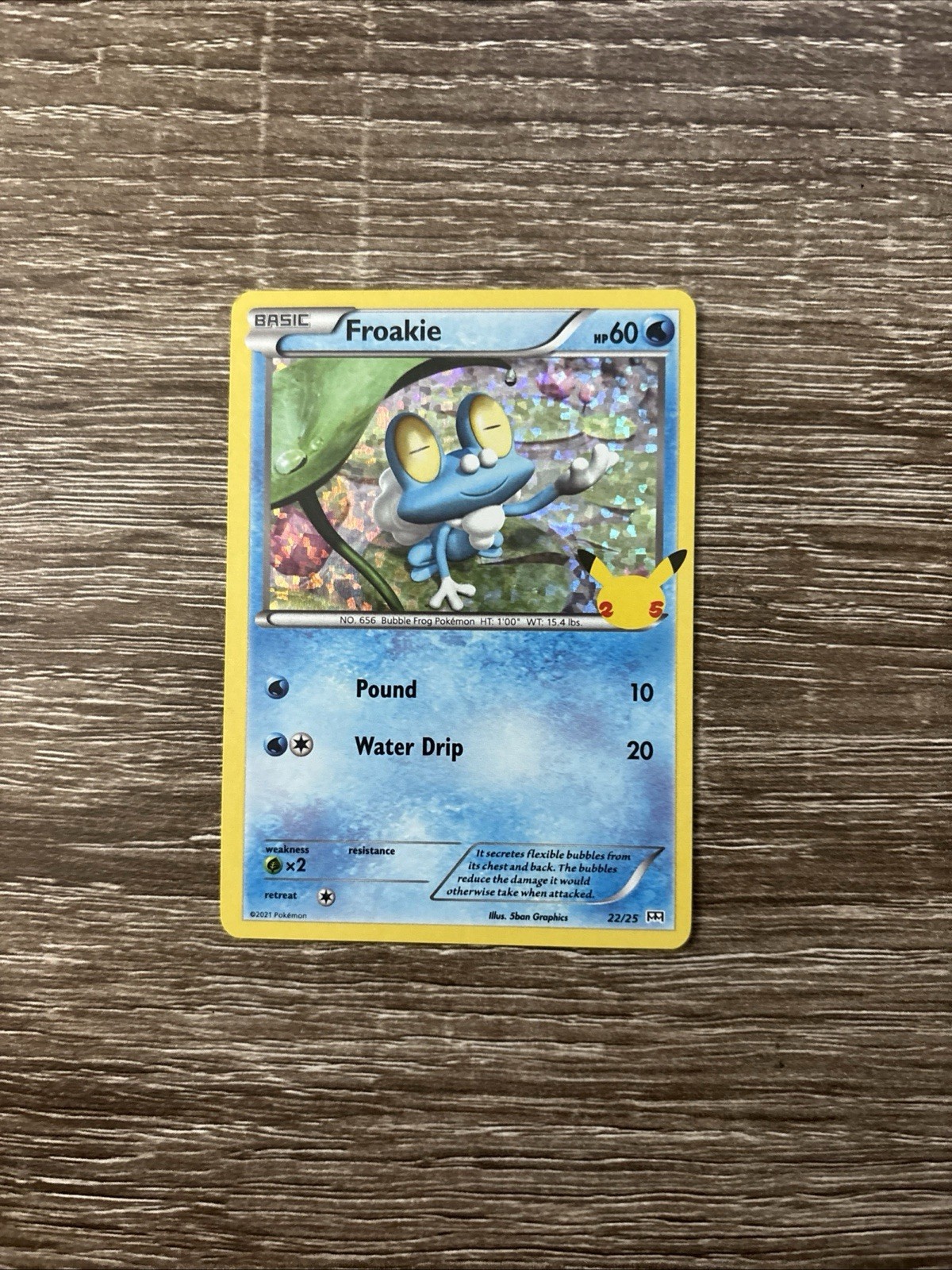 Lightly Played, English Pokemon Holo Froakie - 22/25 - Holo - McDonald's 25th An