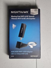 NETGEAR - Nighthawk AXE3000 Tri-Band Wi-Fi 6E USB 3.0 Adapter - Black NEW SEALED