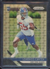 2018 Panini Prizm LORENZO CARTER #262 RC Rookie Gold Vinyl /5 Giants SSP (3/5)