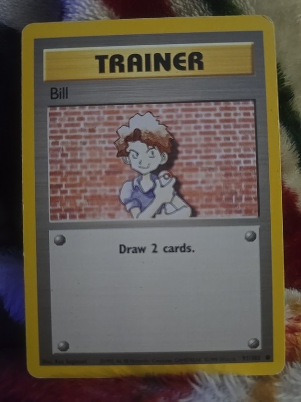Pokémon TCG Bill 91/102 Rare Card