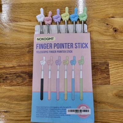 Nokogmt 6 Stainless Steel Telescopic Teaching Pointer Finger Reading Sticks Mult
