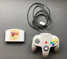 Nintendo 64 (NUS-005) Controller Gray + Zelda Orcarina
