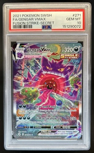 2021 Pokemon SWSH Fusion Strike Gengar VMAX #271/264 PSA 10 GEM MINT
