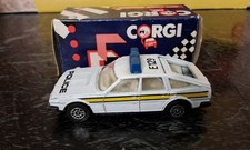 Vintage Corgi Juniors Rover 3500 Police Car -  Boxed. 1985. - Good Condition 