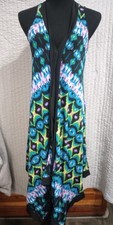 Womens Sundress, Halter Style, Multicolor Print, New With Tag Size Large