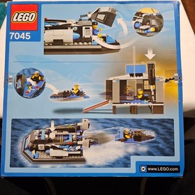 LEGO World City Harbor Set 7045 Hovercraft Hideout Boat 100% COMPLETE Gangster