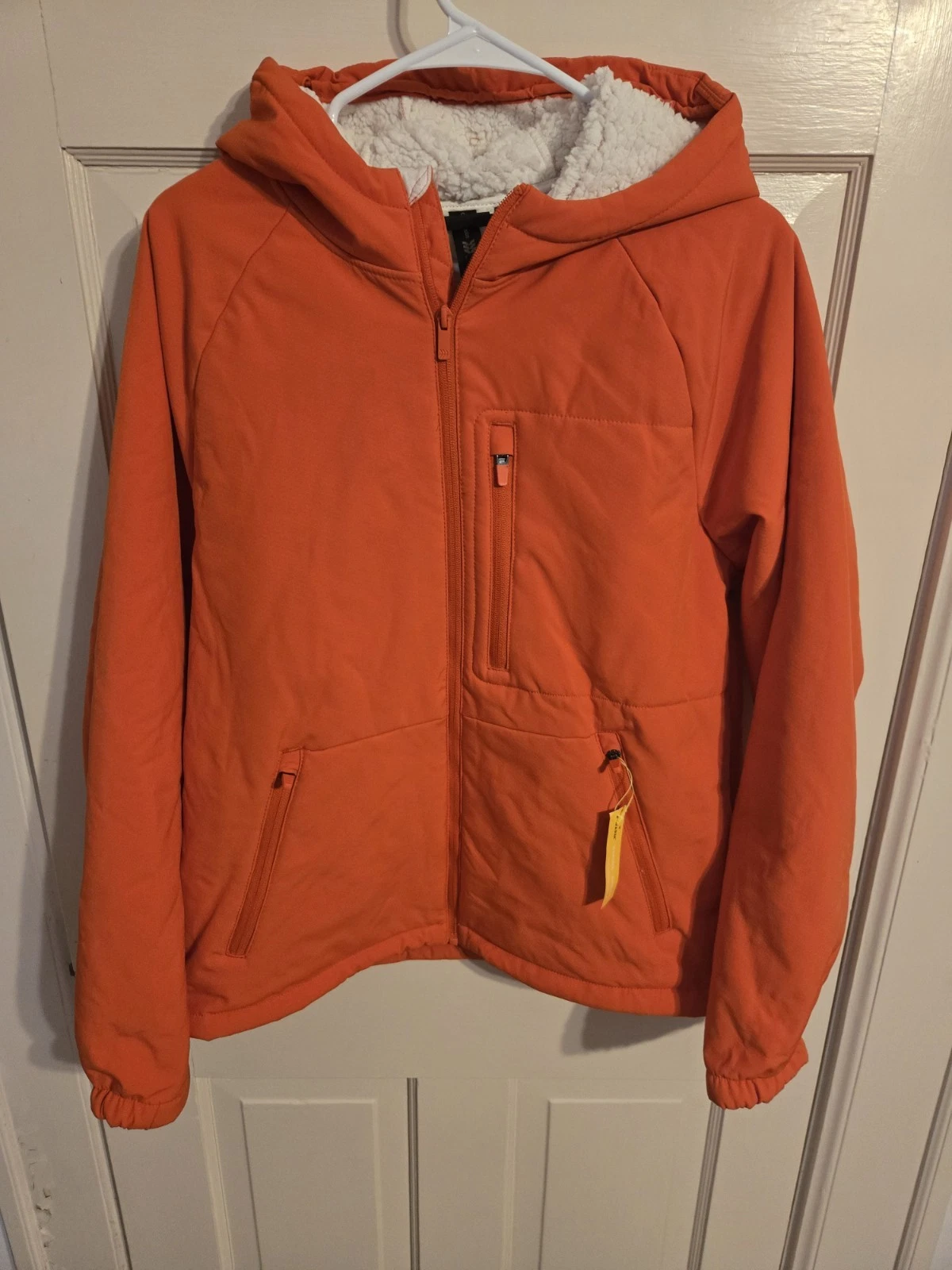 Men's All In Motion Softshell Plush Jacket Size M Nwt Orange