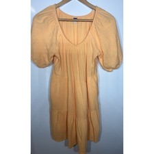 Old Navy Puff-Sleeve Tiered Mini Swing Dress Size Medium