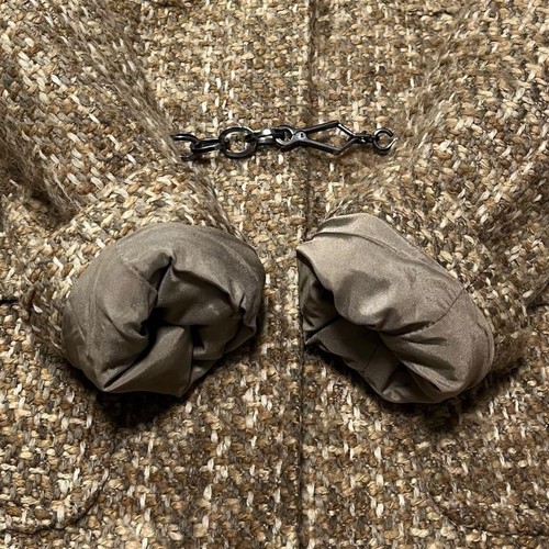 S Max Mara Long Coat Tweed Alpaca Blend Mohair Brown Women's Japan L USA 8 EU 40 - Picture 7 of 24