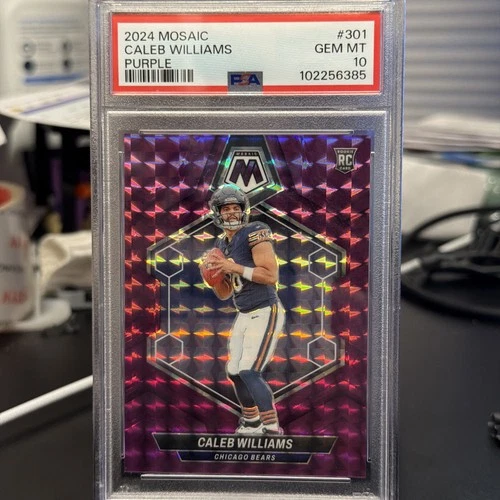 2024 Mosaic Caleb Williams #301 Purple Mosaic Prizm /49 (RC) sealed Psa 10 Pop 3
