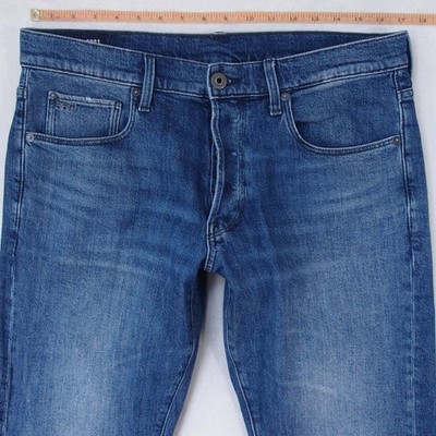 Herrens G-Star 3301 STRAIGHT TAPERED Regular Elasthan Blau Jeans W33 L32