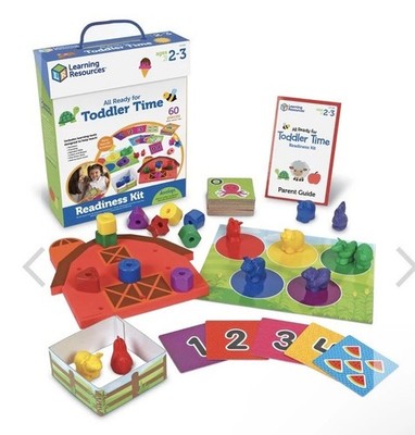 LEARNING RESOURCES All Ready For School Toddler Time Readiness Kit 60 Pieces