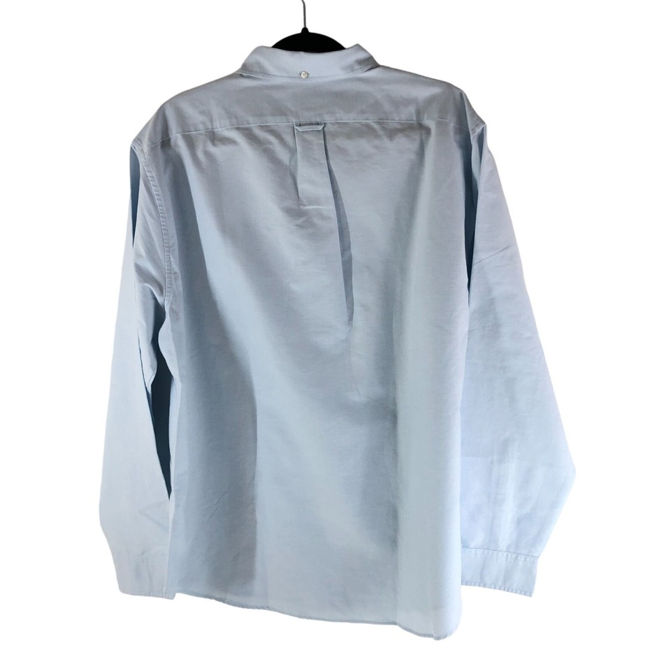 J. Crew Mens Heavyweight Oxford Shirt Portuguese Cotton Blue L eBay