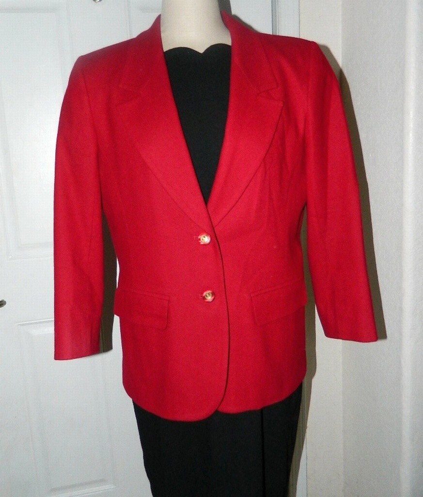 Vintage Dark Red Wool Jacket Pendleton Petite Siz… - image 2