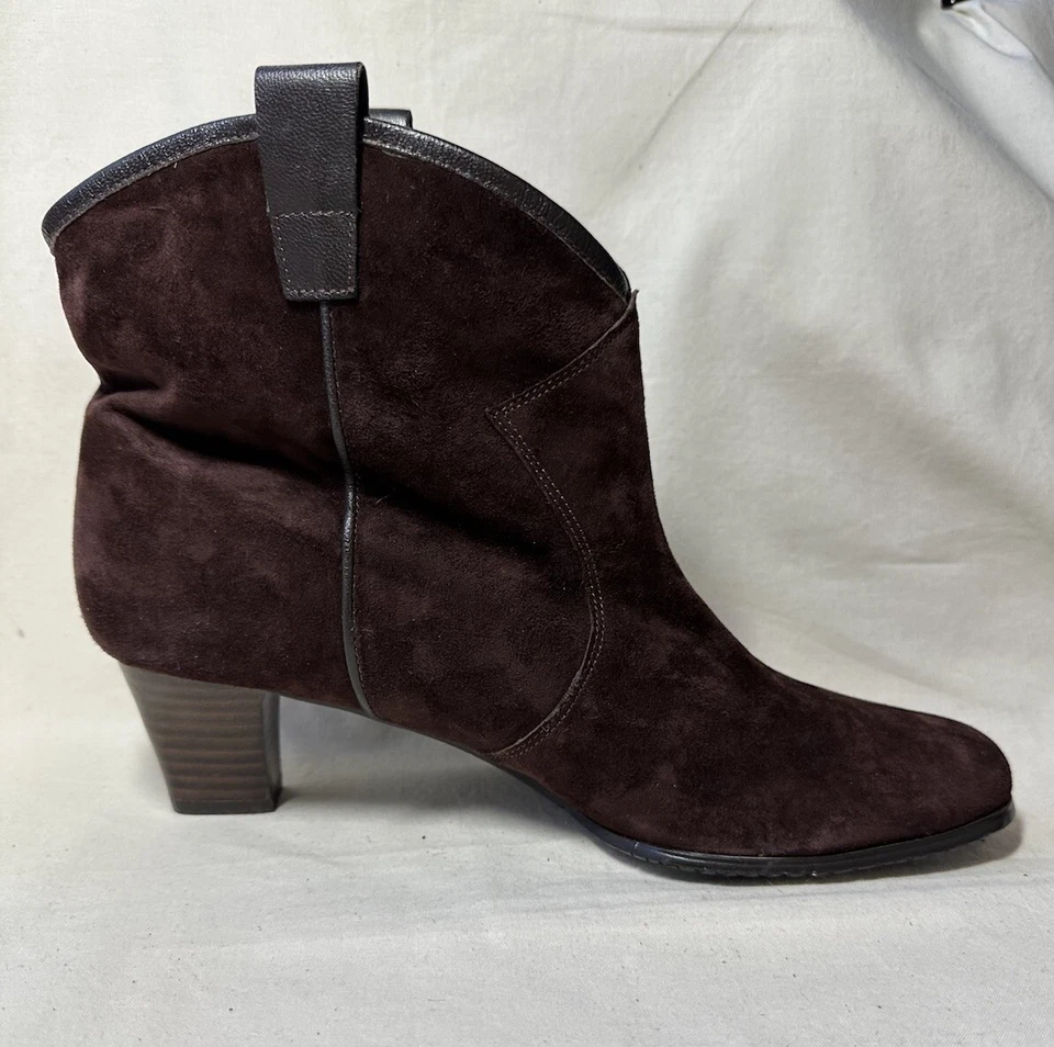 Array женщин RILEY коричневый сливы замши каблук западный стиль ботинок размер 10 М б/у - Изображение 2 из 4