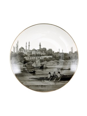 Pasabahce Istanbul-Golden Horn Engraved Plate