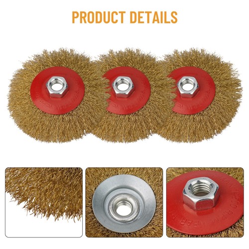 Premium Quality Rust and Paint Removal Brush Set for Angle Grinder 3Pcs