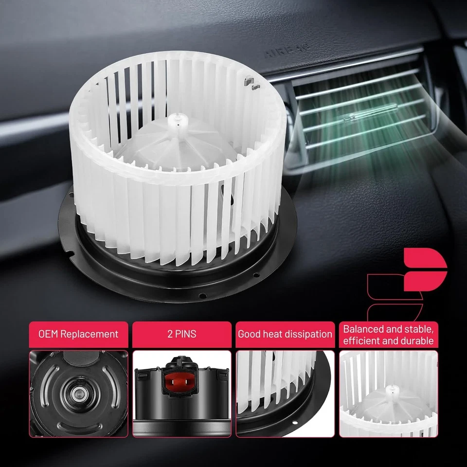 A/C Heater Blower Motor w/Fan Cage 1999-2007 Ford F-250 F-350 450 Super Duty - Image 4 of 4