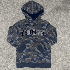 OshKosh Full Zip Hooded Sweatshirt Camo Boys Size 8