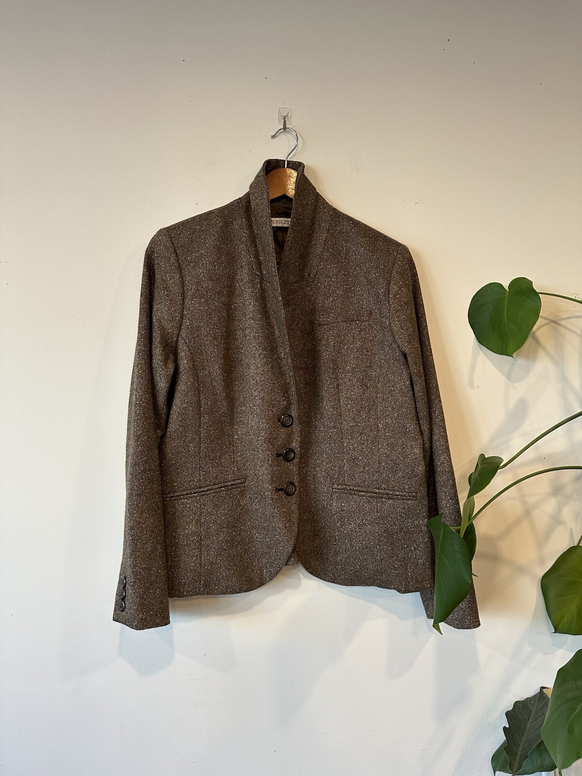 Pendleton Green Herringbone Lambswool Blazer Jack… - image 8