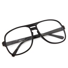 Nerdy Inspired Oversize Clear Lens Key Hole "Steve Urkel" Glasses Square Costume