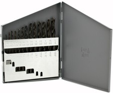 13pc Drill Set, 1/16" to 1/4" x 64th's. Jobber Length, High Speed Steel,