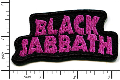26 Pcs Embroidered Iron on patche Black Black Sabbath Band 3.15''x1.42'' AP056iA