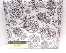 NEW Recollections 12"x12" Post-bound Scrapbook Album Black/White Flowers