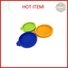 3 Pack Cat Food Can Lids, Silicone Small Pet Food Can Lids Covers for 3 oz Cat F