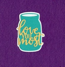 LOVE YOU MOST title die cuts scrapbook cards
