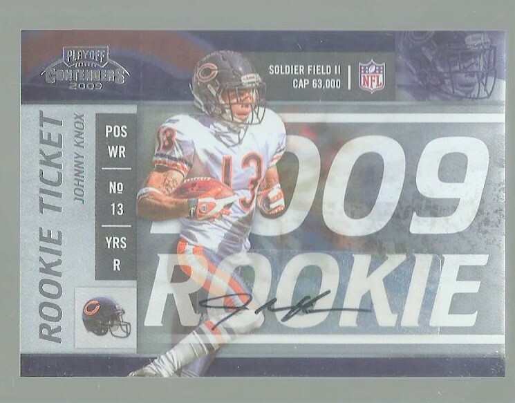 2009 PLAYOFF CONTENDERS ROOKIE TICKET  #175 JOHNNY KNOX  RC  AUTO  NM/MT+  BEARS