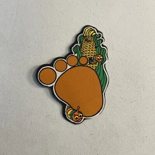 Vintage Orange Footprint Corn Stalk Caterpillar Worm 3.5" Patch