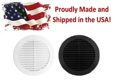6" Round Plastic Vent Louver Soffit Air Vent Reptile Screen Grille Cover