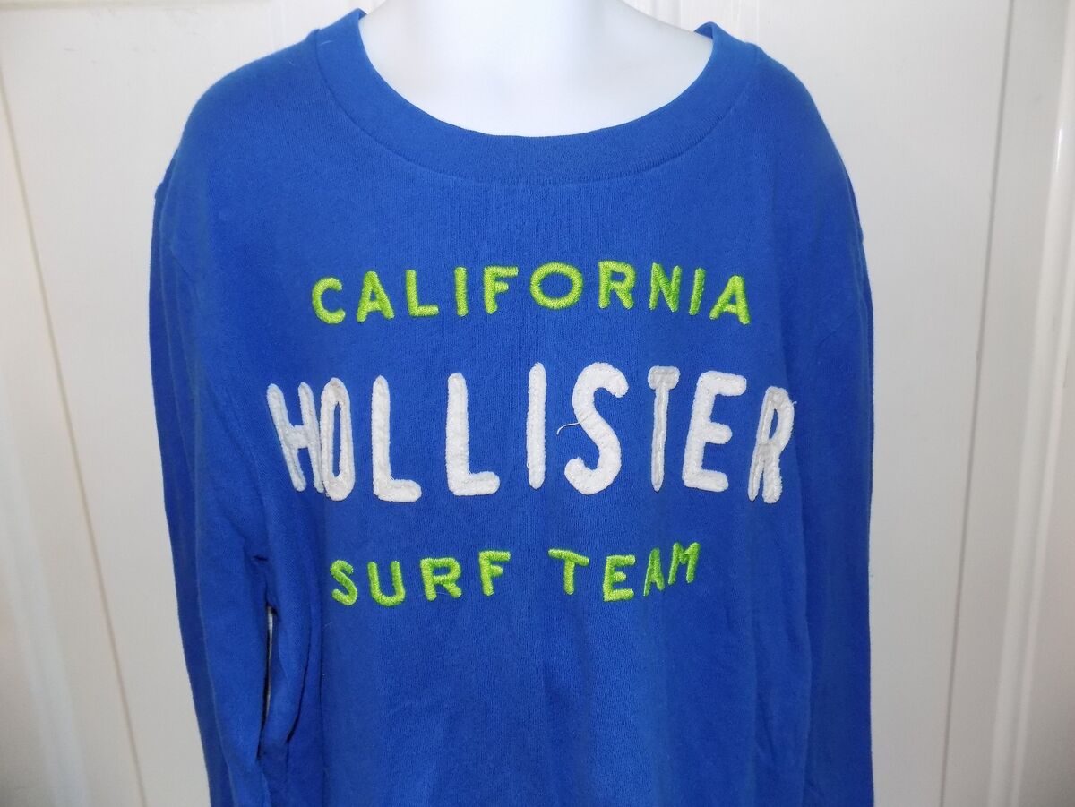 Hollister Blue California Surf Team Sleeve Shirt S Men&#039;s EUC | eBay